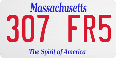 MA license plate 307FR5