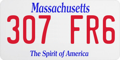 MA license plate 307FR6