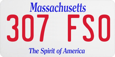 MA license plate 307FS0