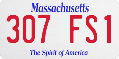 MA license plate 307FS1