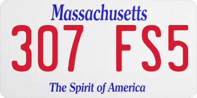 MA license plate 307FS5