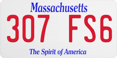 MA license plate 307FS6