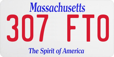 MA license plate 307FT0