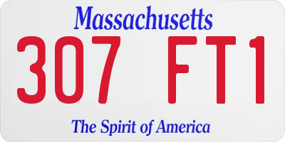 MA license plate 307FT1