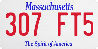 MA license plate 307FT5