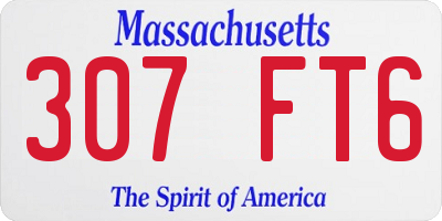 MA license plate 307FT6