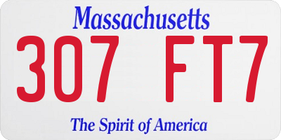 MA license plate 307FT7