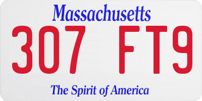 MA license plate 307FT9