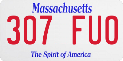 MA license plate 307FU0