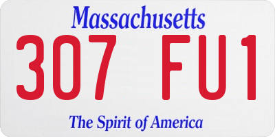 MA license plate 307FU1
