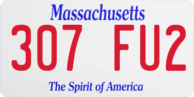 MA license plate 307FU2