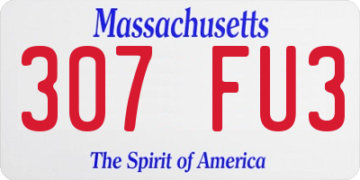 MA license plate 307FU3