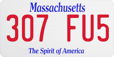MA license plate 307FU5