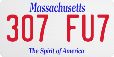 MA license plate 307FU7