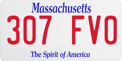 MA license plate 307FV0