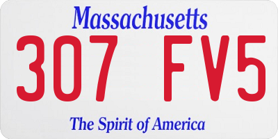 MA license plate 307FV5