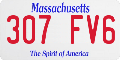 MA license plate 307FV6