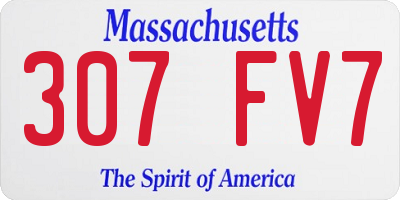 MA license plate 307FV7
