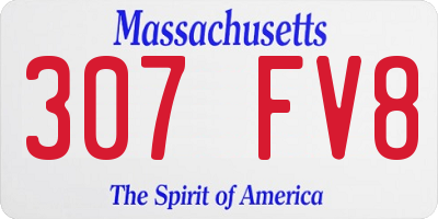 MA license plate 307FV8