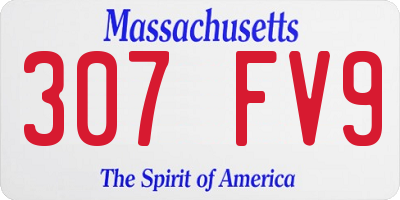 MA license plate 307FV9