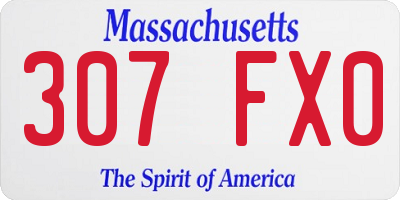 MA license plate 307FX0