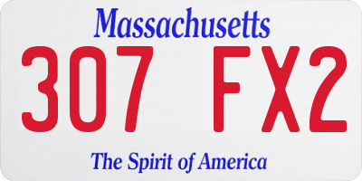 MA license plate 307FX2