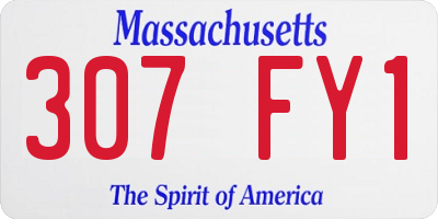 MA license plate 307FY1
