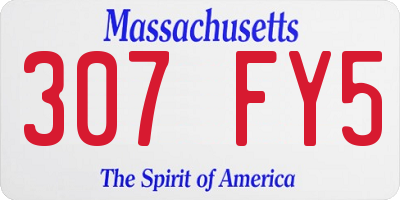 MA license plate 307FY5