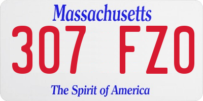 MA license plate 307FZ0