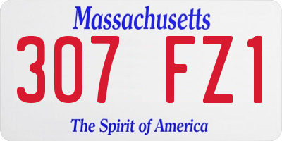 MA license plate 307FZ1