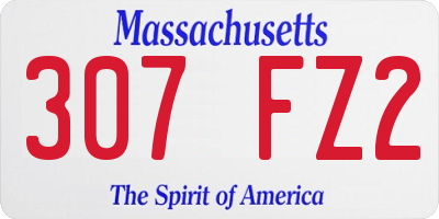 MA license plate 307FZ2