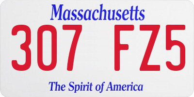 MA license plate 307FZ5