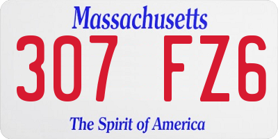 MA license plate 307FZ6
