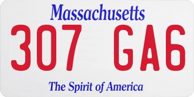 MA license plate 307GA6