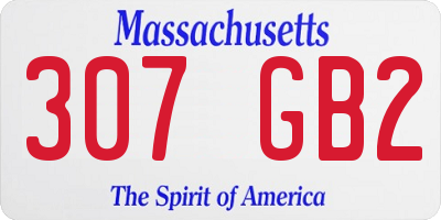 MA license plate 307GB2