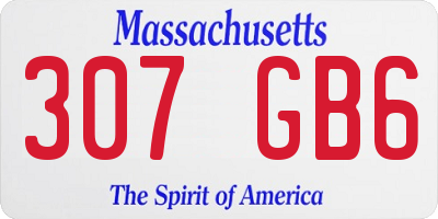 MA license plate 307GB6