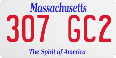 MA license plate 307GC2