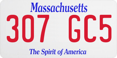 MA license plate 307GC5