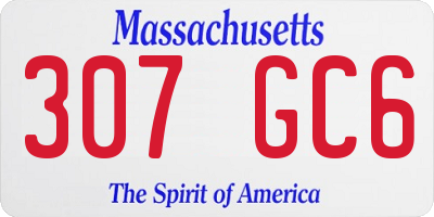 MA license plate 307GC6
