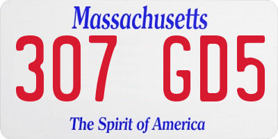 MA license plate 307GD5