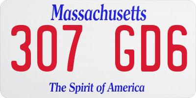 MA license plate 307GD6