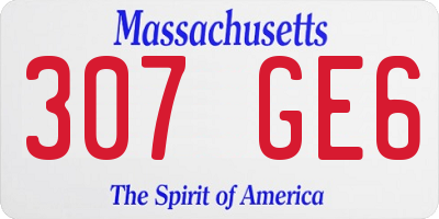 MA license plate 307GE6