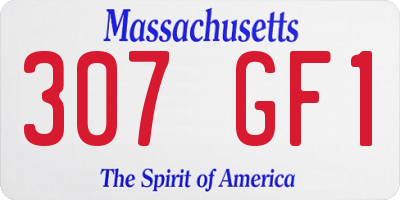 MA license plate 307GF1