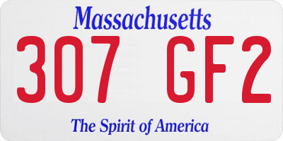 MA license plate 307GF2