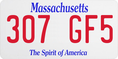 MA license plate 307GF5