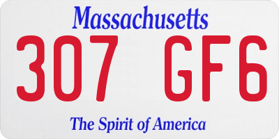 MA license plate 307GF6