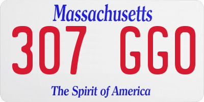 MA license plate 307GG0