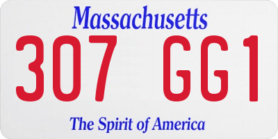 MA license plate 307GG1