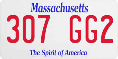 MA license plate 307GG2