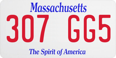 MA license plate 307GG5